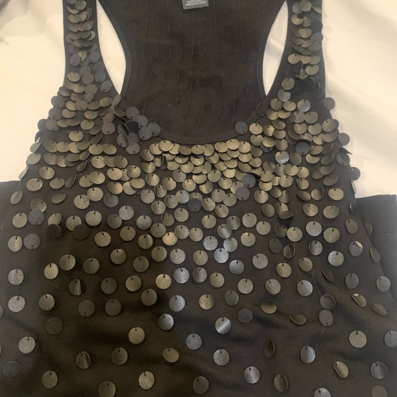 Club Mónaco black tank with leather detail - Picture 5 of 8